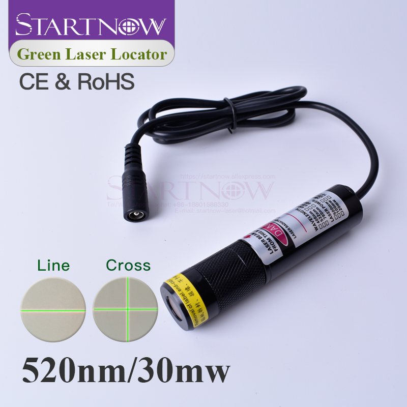 Industrial Laser Line Generator - Posicionador Láser Verde 520nm 30mW, Módulo