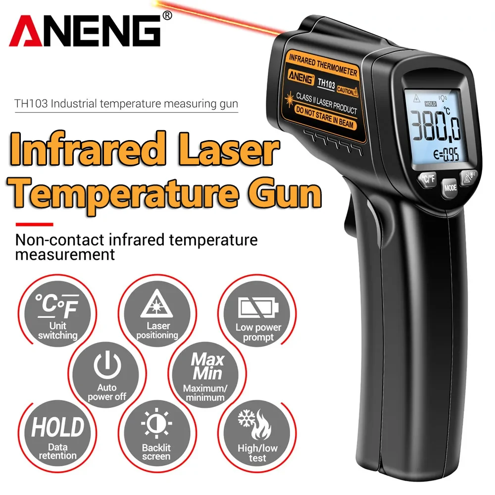 Industrial Laser Thermometer Gun - Pistola de Temperatura Láser Infrarroja -20
