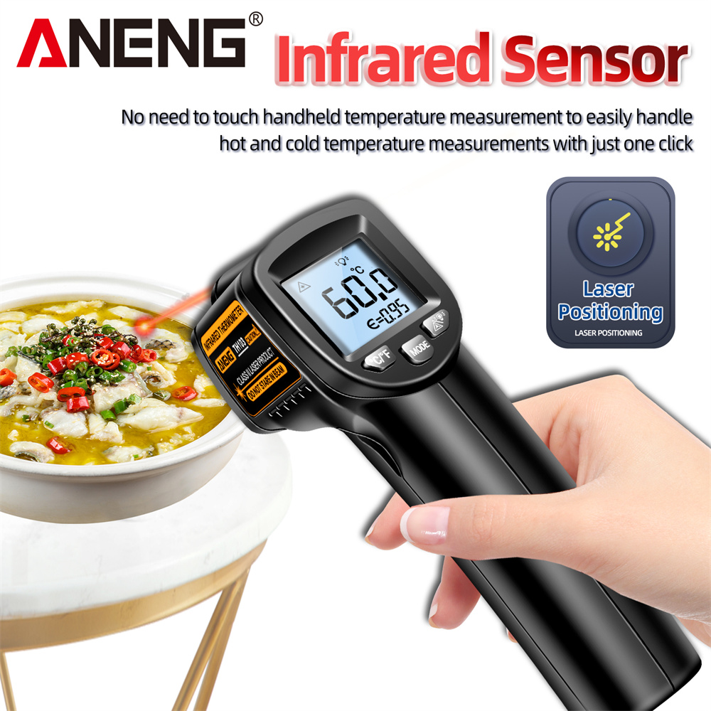 Industrial Laser Thermometer Gun - Termómetro láser infrarrojo, pistola de temperatura