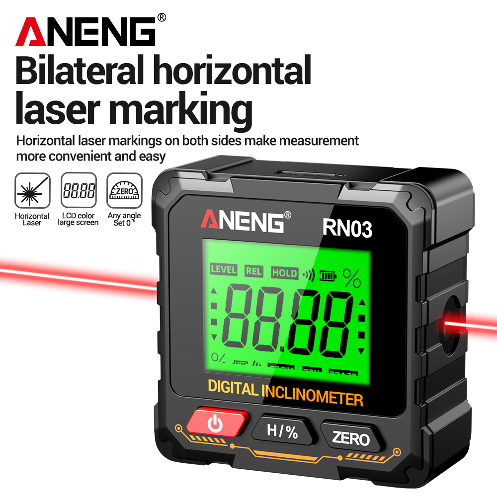 Industrial Laser Alignment Tool - Buscador de ángulo Digital magnético ANENG
