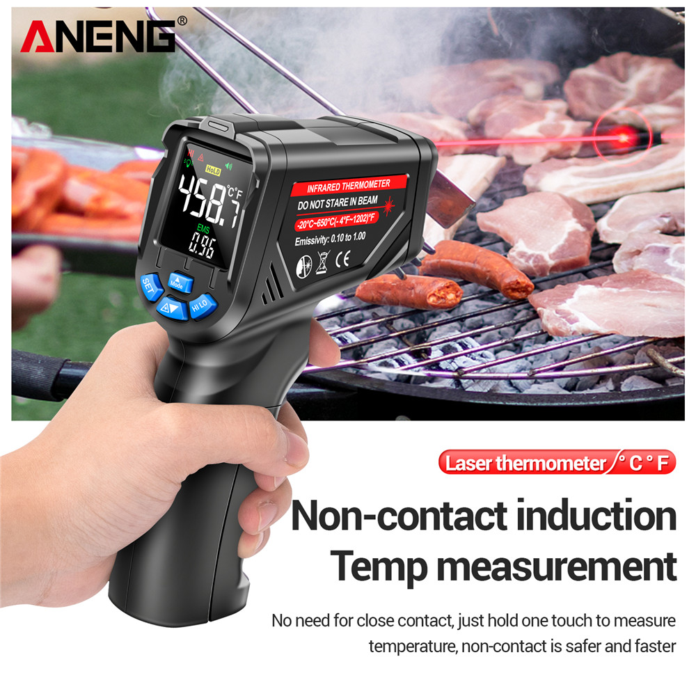 Industrial Laser Thermometer Gun - Termómetro Infrarrojo Digital sin Contacto ANENG