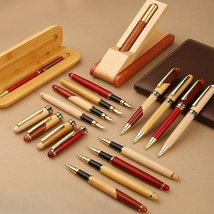 Industrial Laser Pen - Bolígrafo de madera de bambú con