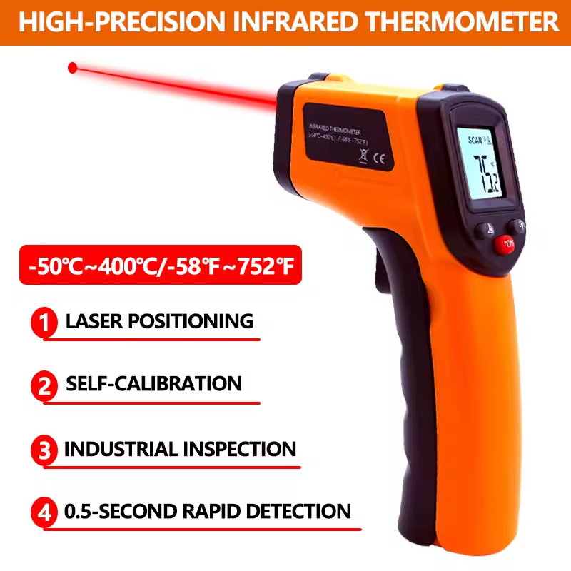 Industrial Laser Thermometer Gun - Termómetro Infrarrojo de Mano, Pistola de