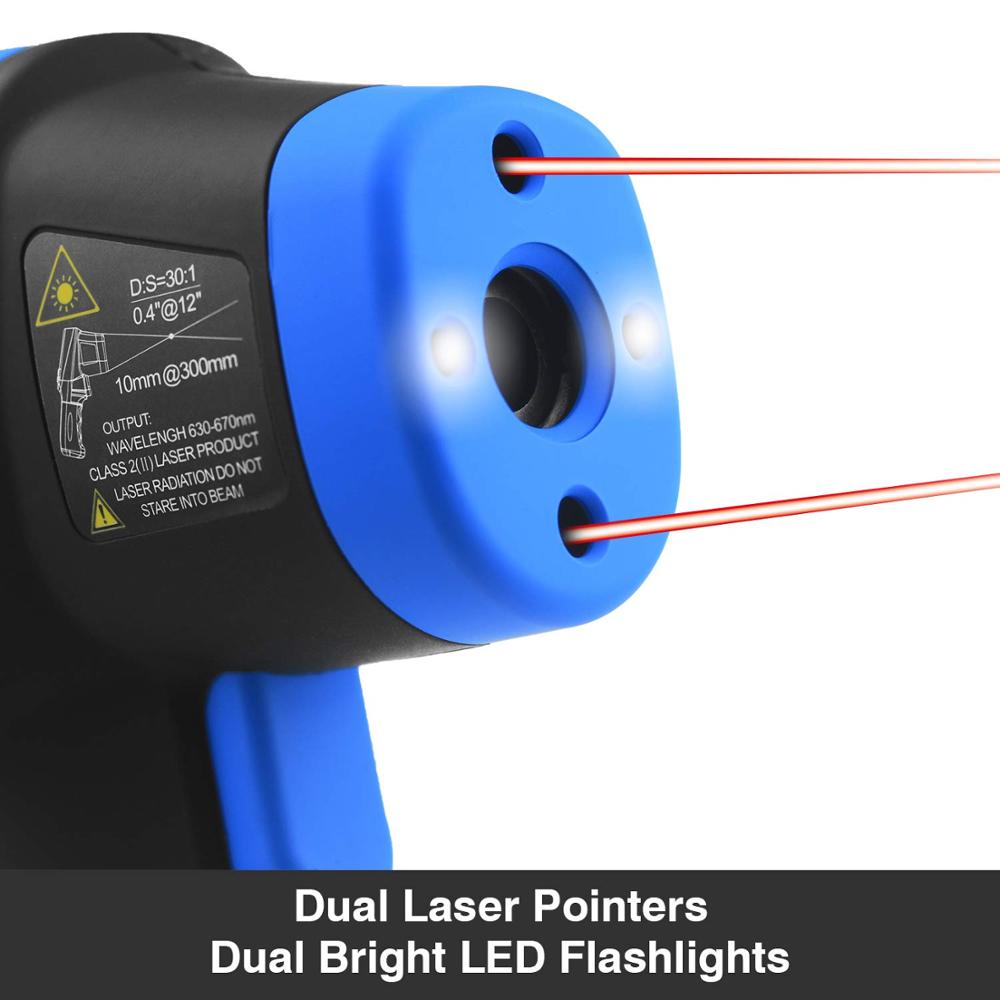 Termómetro láser de alta tempe - Industrial Laser Thermometer Gun reseña y precio