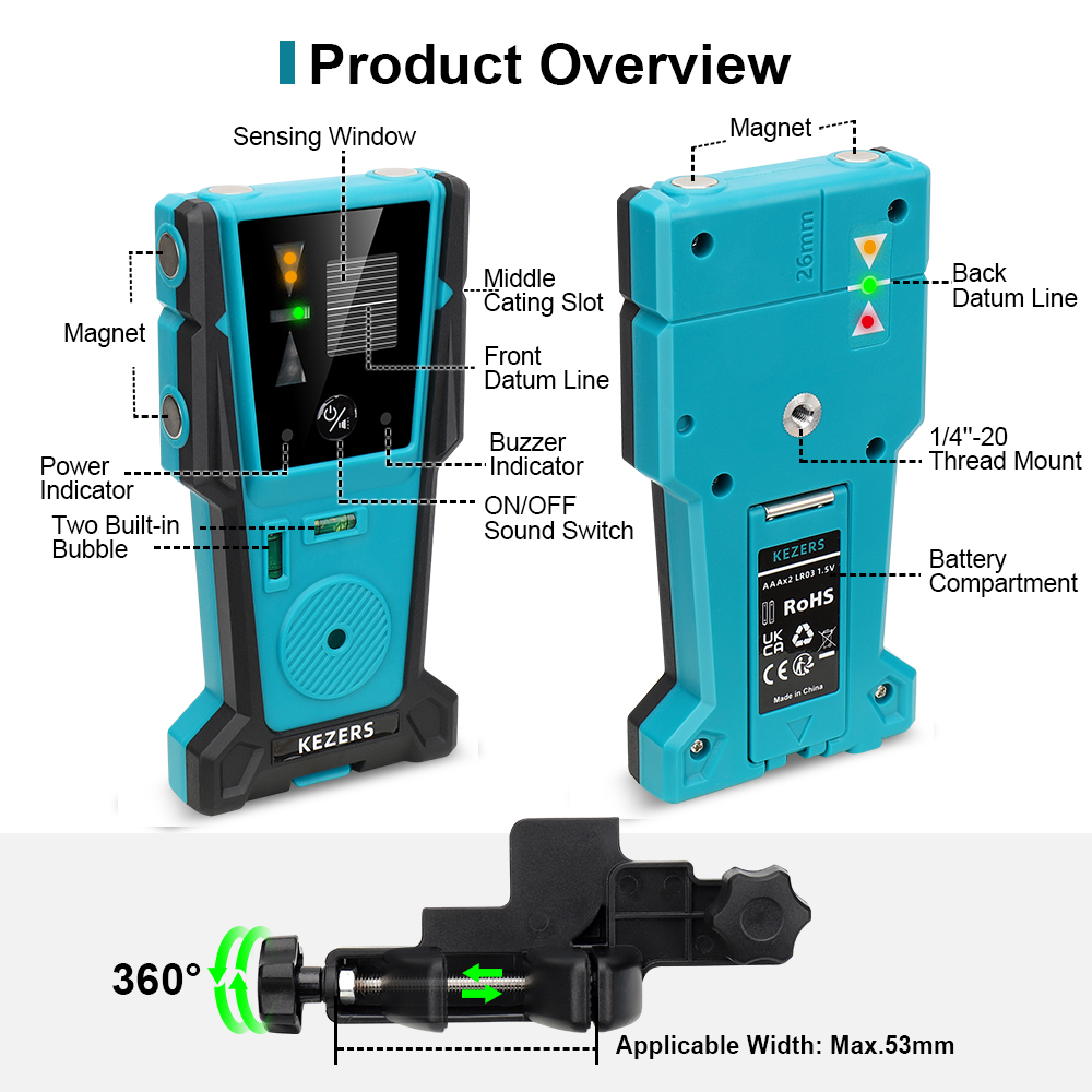 KEZERS Detector receptor de ni - Industrial Laser Alignment Tool reseña y precio