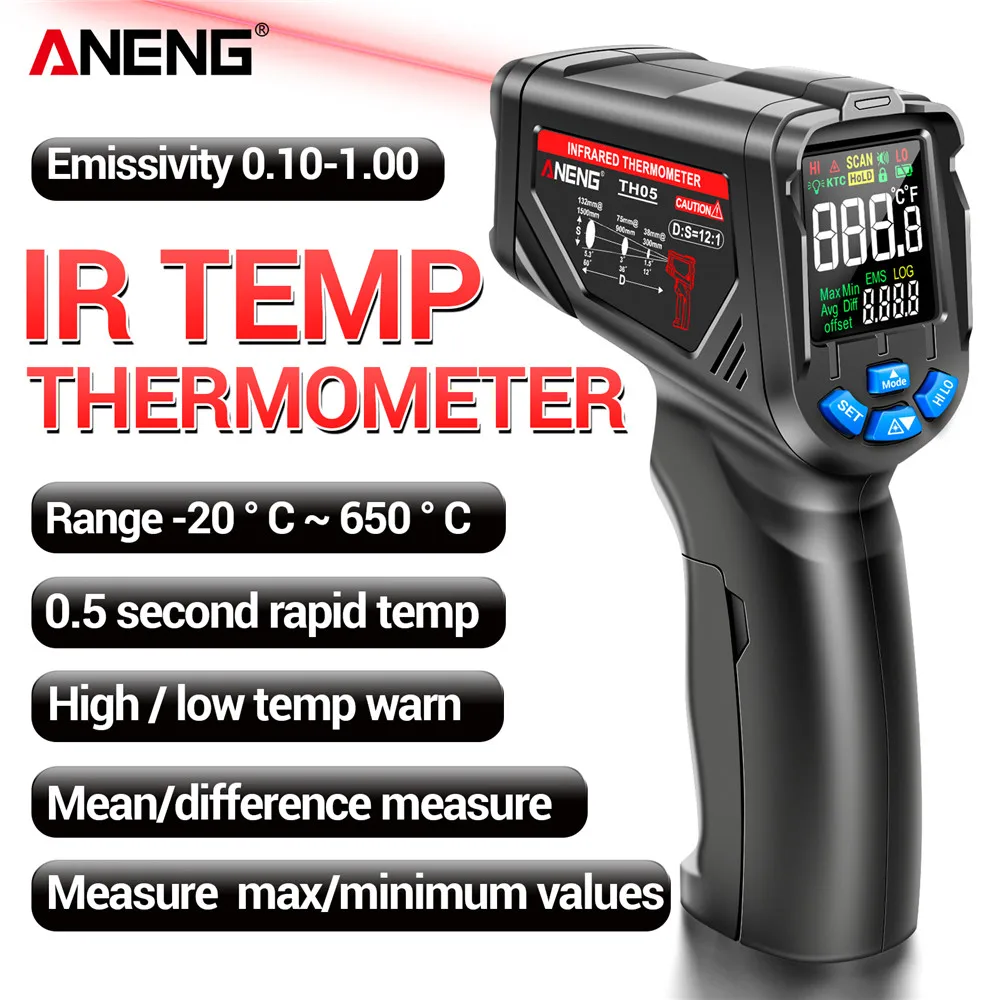 Sensor de Temperatura para Cir - Industrial Laser Thermometer Gun reseña y precio