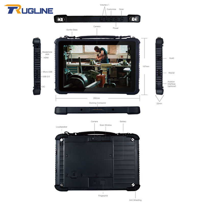 RUGLINE-Panel de tableta Indus - Industrial Laser Scanner reseña y precio