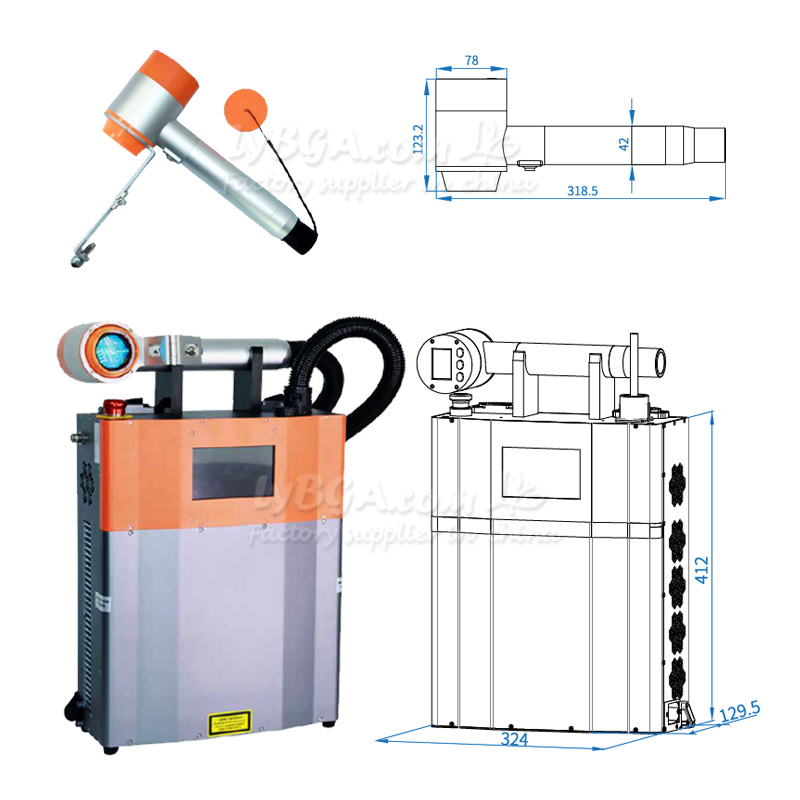 LY-LCG100A 100W máquina de lim - Industrial Laser Removal Machine reseña y precio