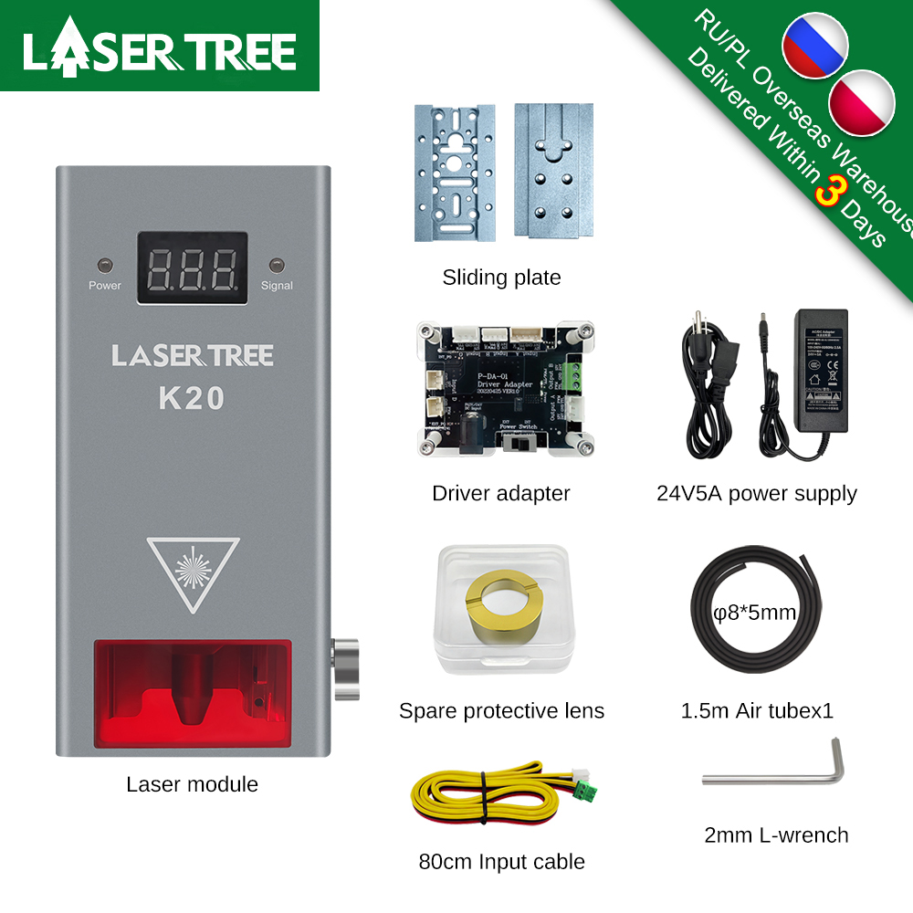 Árbol láser 20W 10W 5W cabezal - Metal Laser Cutter Head reseña y precio