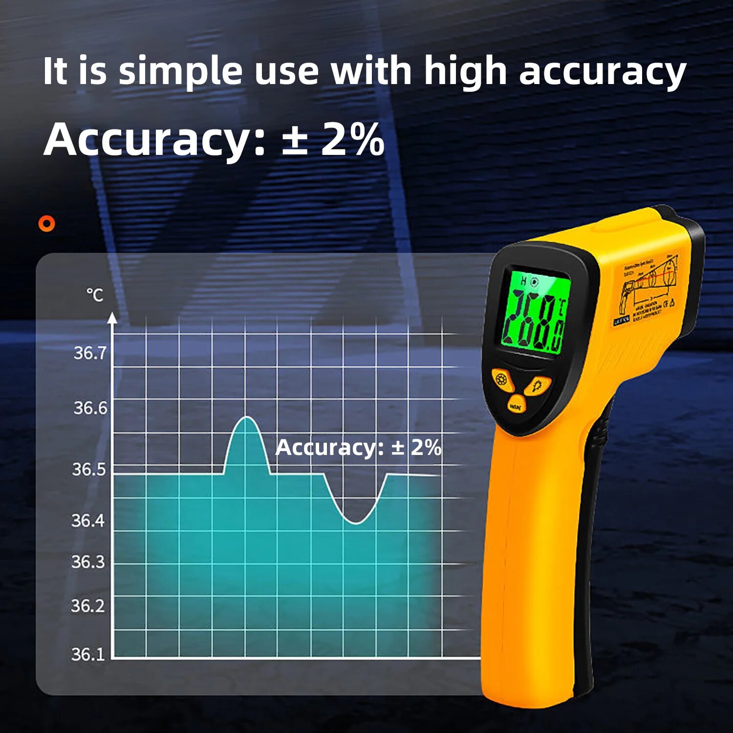 Termómetro Digital infrarrojo  - Industrial Laser Temperature Sensor reseña y precio