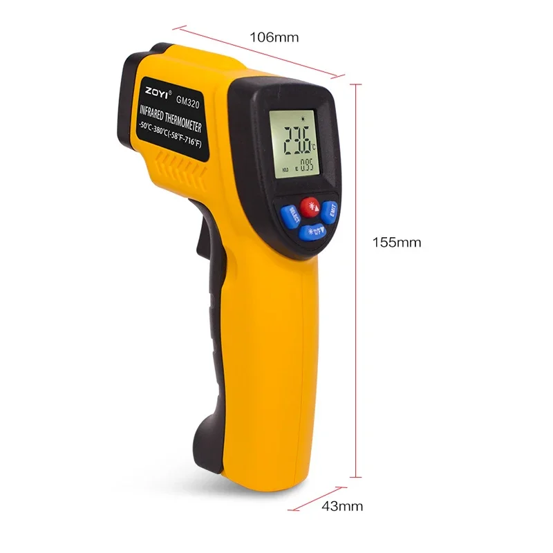 Termómetro Infrarrojo Portátil - Industrial Laser Thermometer Gun reseña y precio